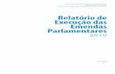 Relatório de Execução das Emendas Parlamentares