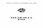 Memoria 1981 - Banco Central de Reserva del Perú