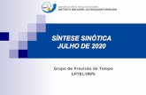 SÍNTESE SINÓTICA JULHO DE 2020