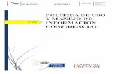 POLITICAS DE USO DE INFORMACION JF L1TO1