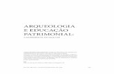ARQUEOLOGIA E EDUCAÇÃO PATRIMONIAL