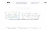 PLAN DE GESTION AMBIENTAL - Concejo Municipal de Pasto