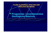 Programas Levantamentos Geológicos Básicos