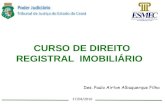 CURSO DE DIREITO REGISTRAL IMOBILIRIO - .Direito Imobilirio, se caracteriza pela necessidade