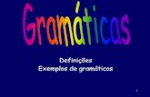 Defini§µes Exemplos de gramticas - wiki.icmc.usp. 2 Gramticas â€¢ Conceito introduzido pela