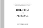 BOLETIM DE PESSOAL - UFMG boletim de pessoal outubro/2018. boletim de pessoal mensal - nآ؛ 674 /2018