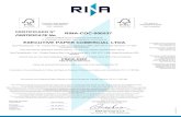CERTIFICADO Nآ° RINA-COC-000537 EXECUTIVE PAPER IT IS HEREBY CERTIFIED THAT CHAIN OF CUSTODY OF RINA-COC-000537
