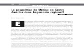 La geopolítica de México en Centro a geopolítica de México en