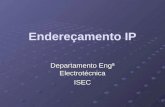 Endere§amento IP Departamento Eng Electrot©cnica ISEC