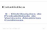 6 - Distribuições de Probabilidade de Variáveis Aleatórias ...dequi.eel.usp.br/~fabricio/est_  · PDF file 6 - Distribuições de Probabilidade de Variáveis Aleatórias Contínuas.